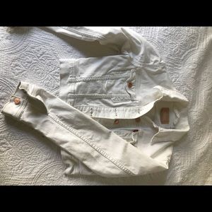 Levis white denim jacket